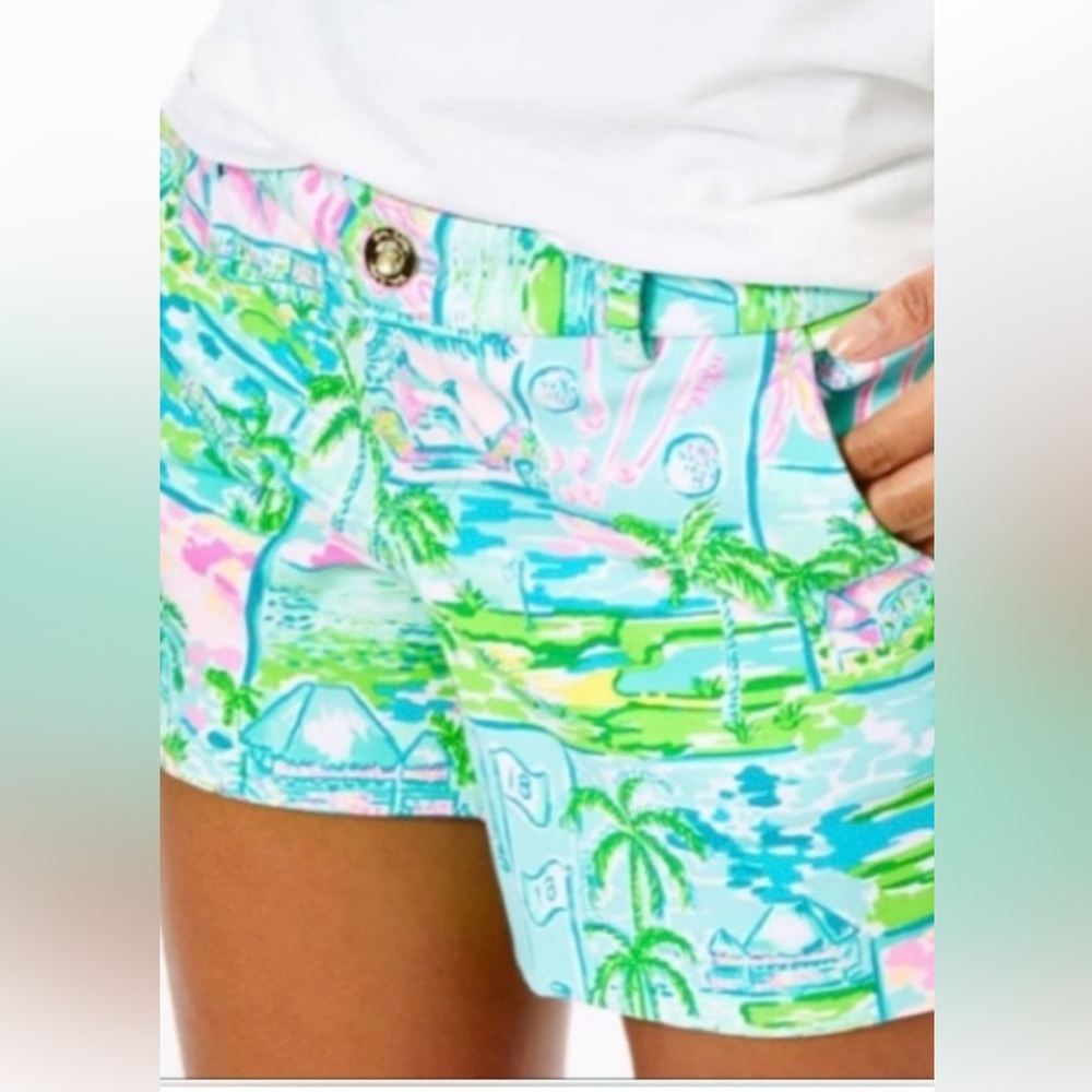 Lilly Pulitzer Multi-Color Tropical Print Bermuda Shorts